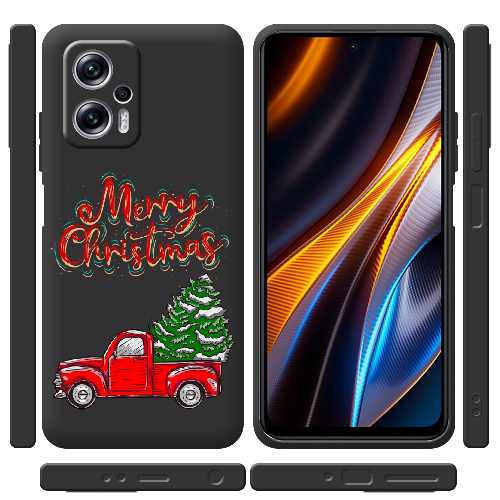 Чехол BoxFace Poco X4 GT Holiday Car Merry Christmas