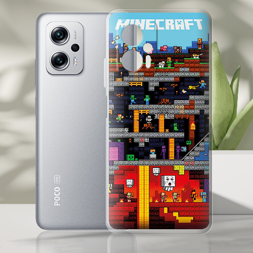 Чехол BoxFace Poco X4 GT Minecraft Lode Runner