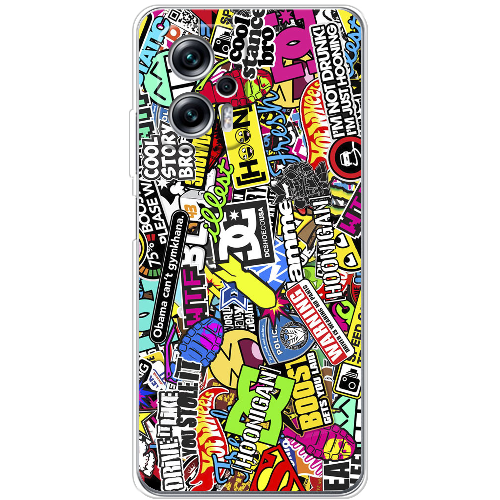 Чехол BoxFace Poco X4 GT Multicolored Inscriptions