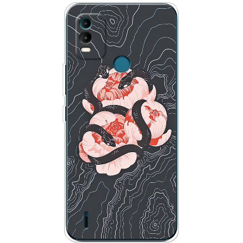 Чехол BoxFace Nokia C21 Plus Snake Rose