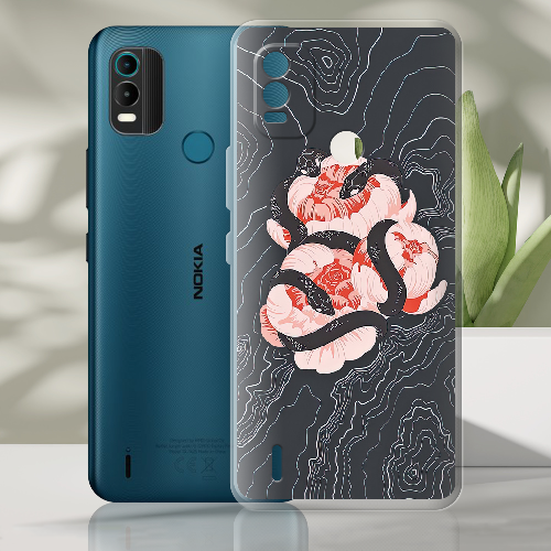 Чехол BoxFace Nokia C21 Plus Snake Rose