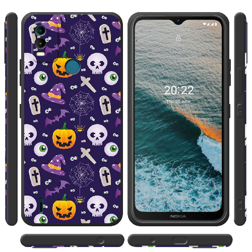 Чехол BoxFace Nokia C21 Plus Halloween Purple Mood