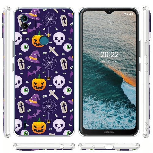 Чехол BoxFace Nokia C21 Plus Halloween Purple Mood