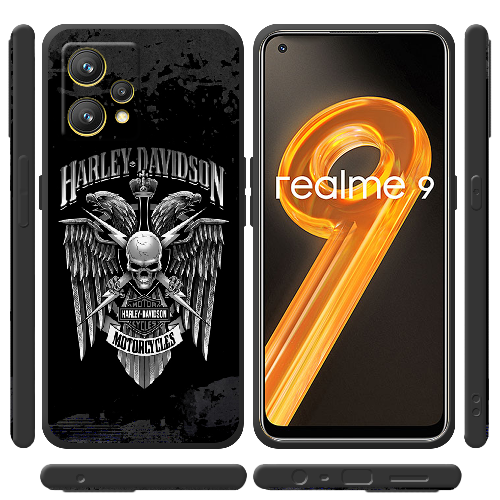 Чехол BoxFace Realme 9 Harley Davidson skull and eagles