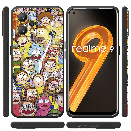 Чехол BoxFace Realme 9 Rick and Morty все герои