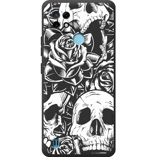 Чехол BoxFace Realme C21 Skull and Roses