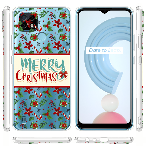 Чехол BoxFace Realme C21 Vintage Christmas Congratulation