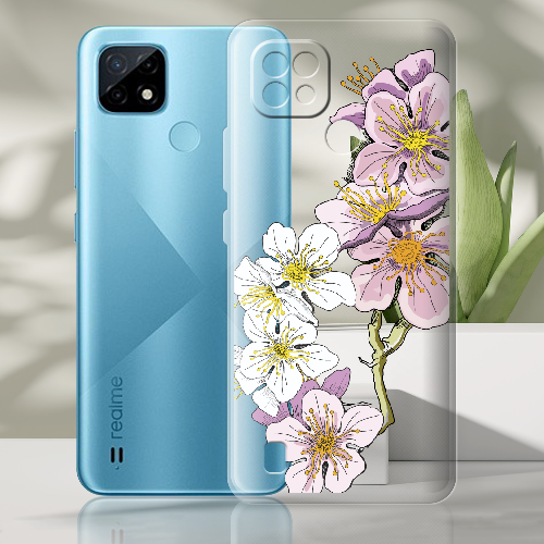 Чехол BoxFace Realme C21 Cherry Blossom