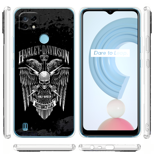 Чехол BoxFace Realme C21 Harley Davidson skull and eagles