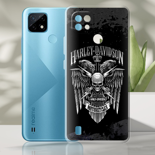 Чехол BoxFace Realme C21 Harley Davidson skull and eagles