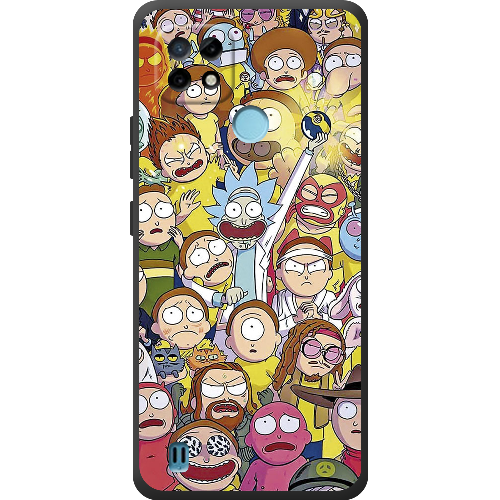 Чехол BoxFace Realme C21 Rick and Morty все герои