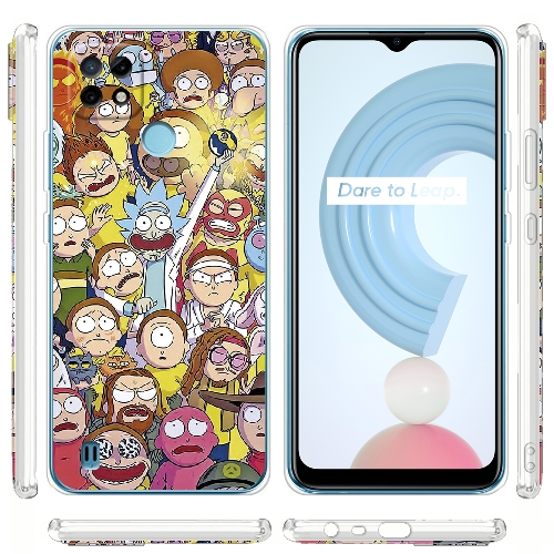 Чехол BoxFace Realme C21 Rick and Morty все герои