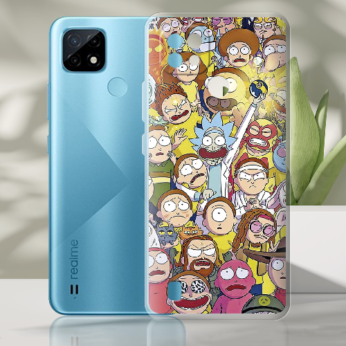 Чехол BoxFace Realme C21 Rick and Morty все герои