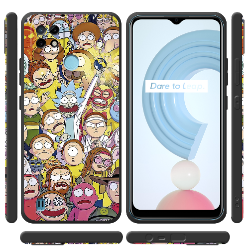 Чехол BoxFace Realme C21 Rick and Morty все герои