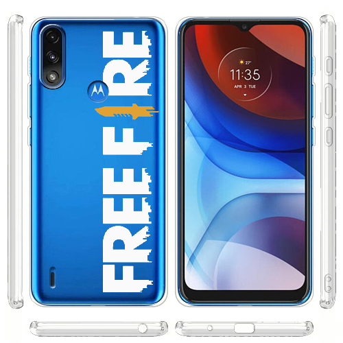 Чехол BoxFace Motorola E7 Power Белый Free Fire