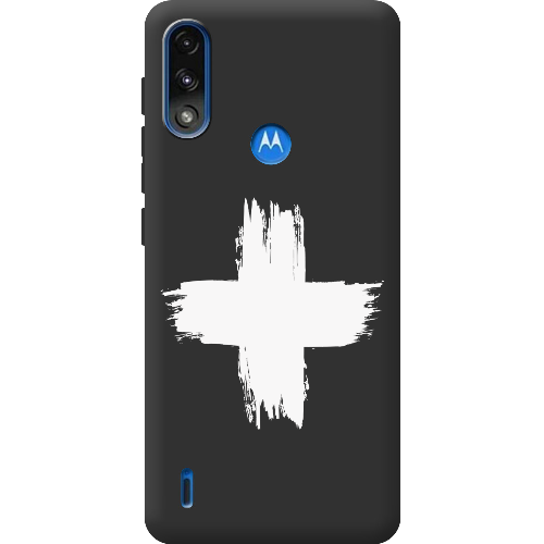 Чехол BoxFace Motorola E7 Power Білий хрест ЗСУ