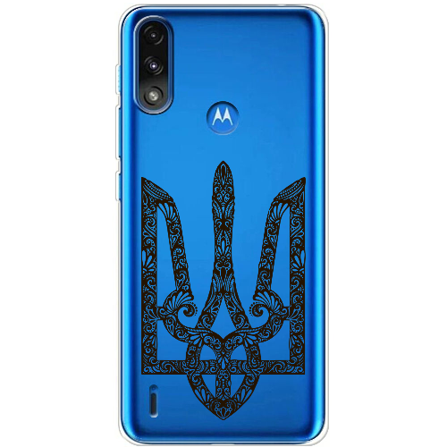 Чехол BoxFace Motorola E7 Power Ukrainian Black Trident