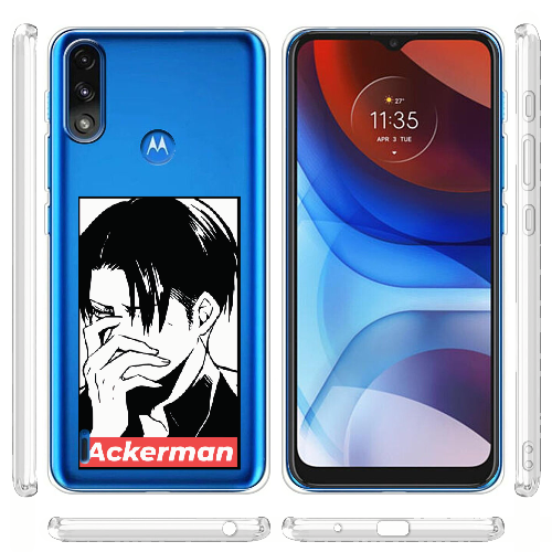 Чехол BoxFace Motorola E7 Power Attack On Titan - Ackerman