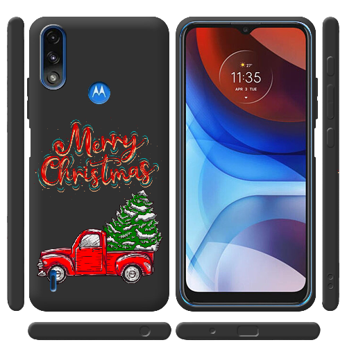 Чехол BoxFace Motorola E7 Power Holiday Car Merry Christmas