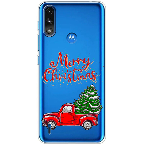 Чехол BoxFace Motorola E7 Power Holiday Car Merry Christmas