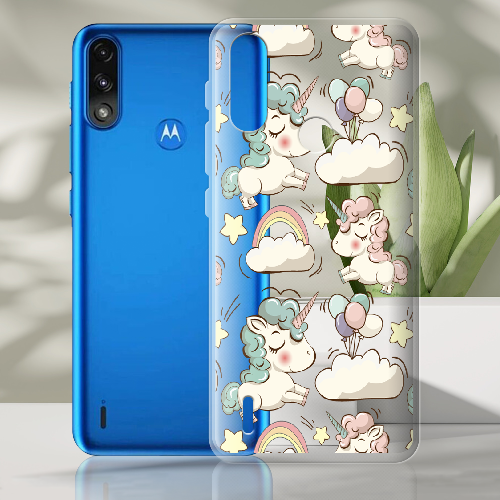 Чехол BoxFace Motorola E7 Power Unicorns