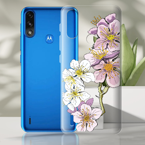 Чехол BoxFace Motorola E7 Power Cherry Blossom