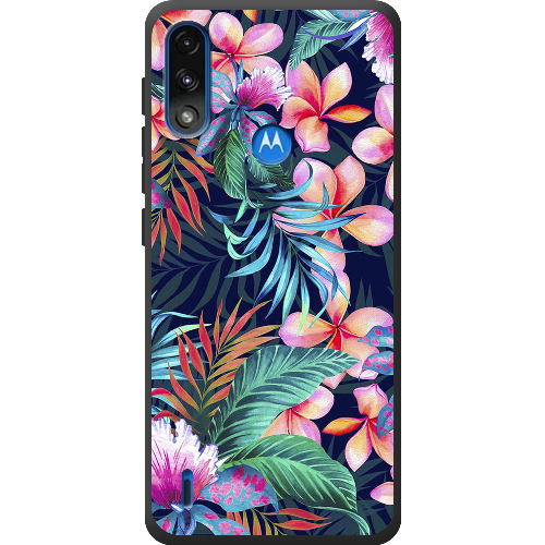 Чехол BoxFace Motorola E7 Power flowers in the tropics