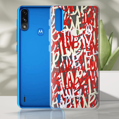 Чехол BoxFace Motorola E7 Power Love Graffiti