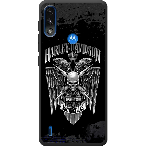 Чехол BoxFace Motorola E7 Power Harley Davidson skull and eagles