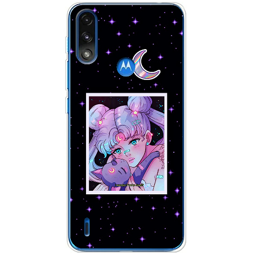 Чехол BoxFace Motorola E7 Power Sailor Moon night