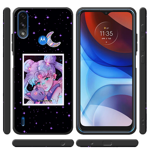 Чехол BoxFace Motorola E7 Power Sailor Moon night