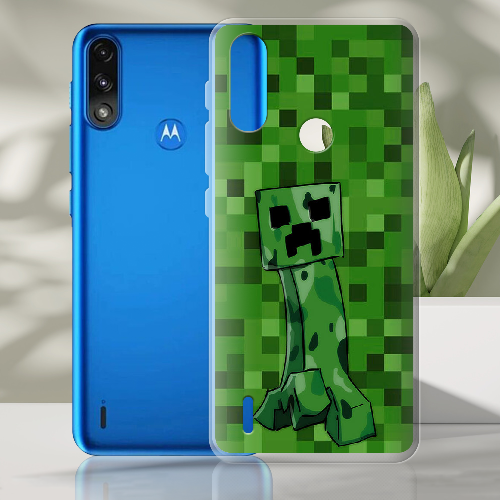 Чехол BoxFace Motorola E7 Power Minecraft Creeper