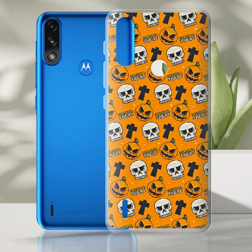 Чехол BoxFace Motorola E7 Power Хэллоуин Кошелек или жизнь