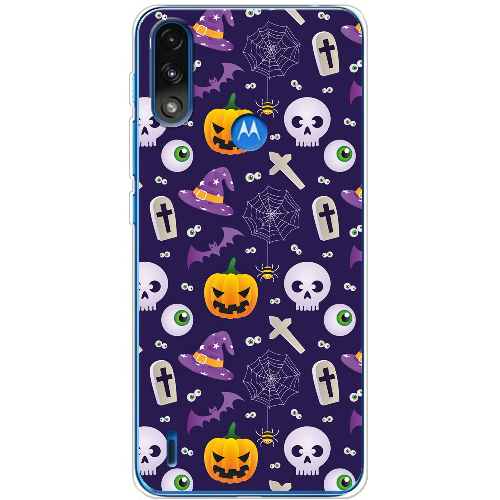 Чехол BoxFace Motorola E7 Power Halloween Purple Mood