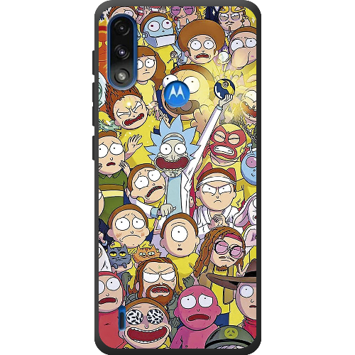 Чехол BoxFace Motorola E7 Power Rick and Morty все герои