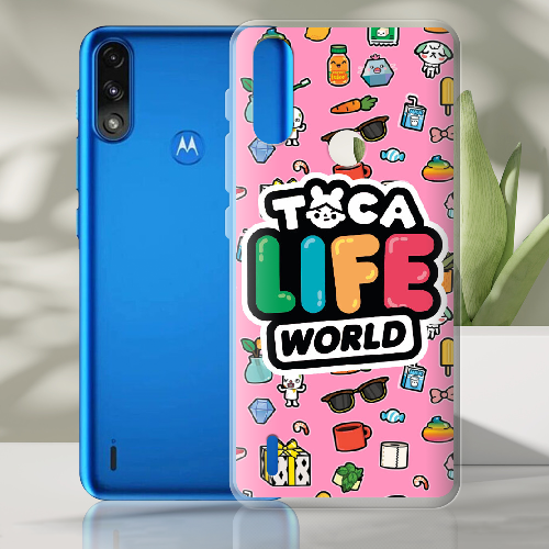 Чехол BoxFace Motorola E7 Power Toca Boca Life World