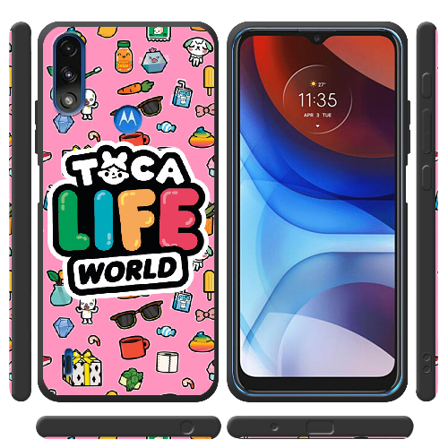 Чехол BoxFace Motorola E7 Power Toca Boca Life World