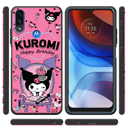 Чехол BoxFace Motorola E7 Power День народження Kuromi