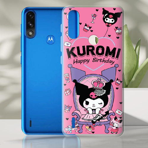 Чехол BoxFace Motorola E7 Power День народження Kuromi