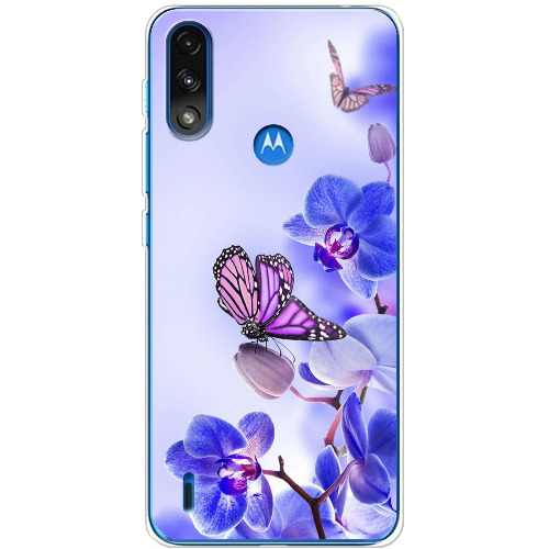 Чехол BoxFace Motorola E7 Power Orchids and Butterflies