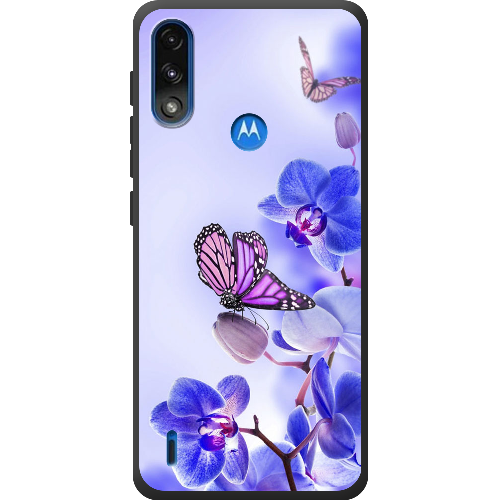 Чехол BoxFace Motorola E7 Power Orchids and Butterflies