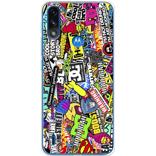 Чехол BoxFace Motorola E7 Power Multicolored Inscriptions