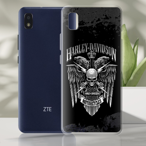 Чехол BoxFace ZTE Blade L210 Harley Davidson skull and eagles