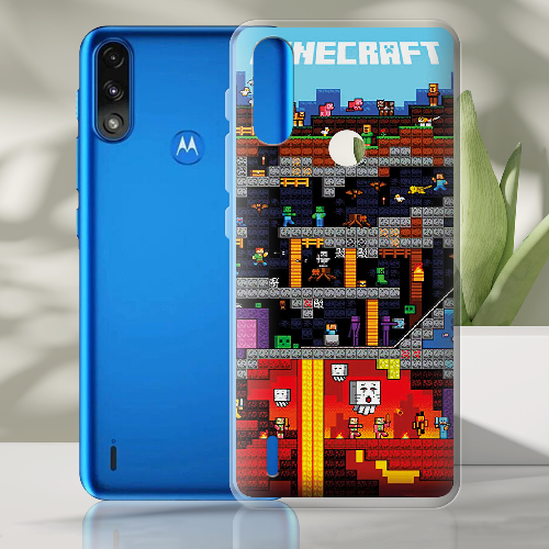 Чехол BoxFace Motorola E7i Power Minecraft Lode Runner