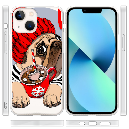 Чехол BoxFace iPhone 14 Winter Puggy