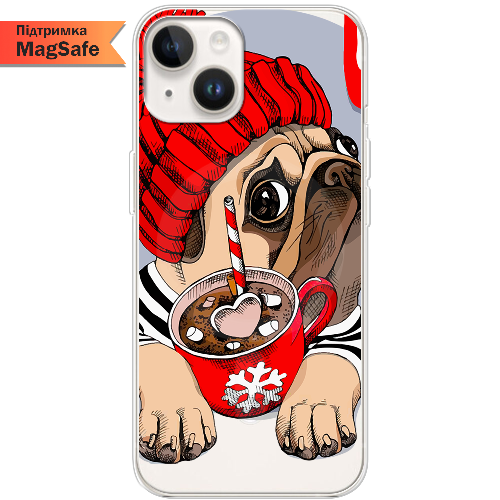 Чехол BoxFace iPhone 14 Winter Puggy