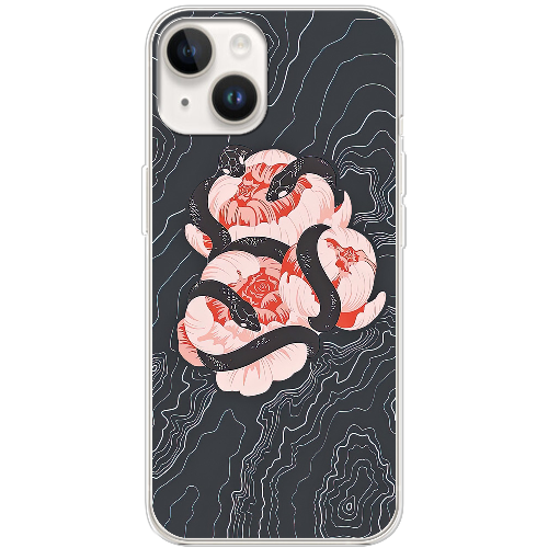 Чехол BoxFace iPhone 14 Snake Rose