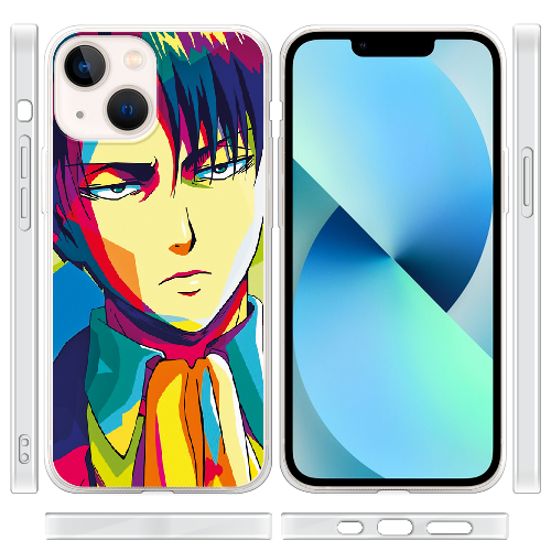 Чехол BoxFace iPhone 14 Attack on titan Levi Anime Pop