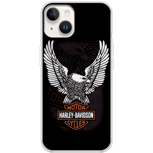 Чехол BoxFace iPhone 14 Harley Davidson and eagle