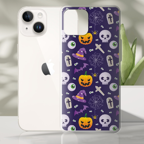 Чехол BoxFace iPhone 14 Halloween Purple Mood